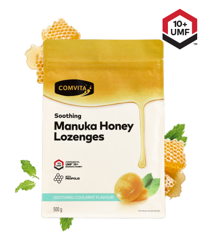 Comvita Manuka Honey Lozenges 500g: UMF10+ Manuka Honey & Propolis, Dual Natural Defense
